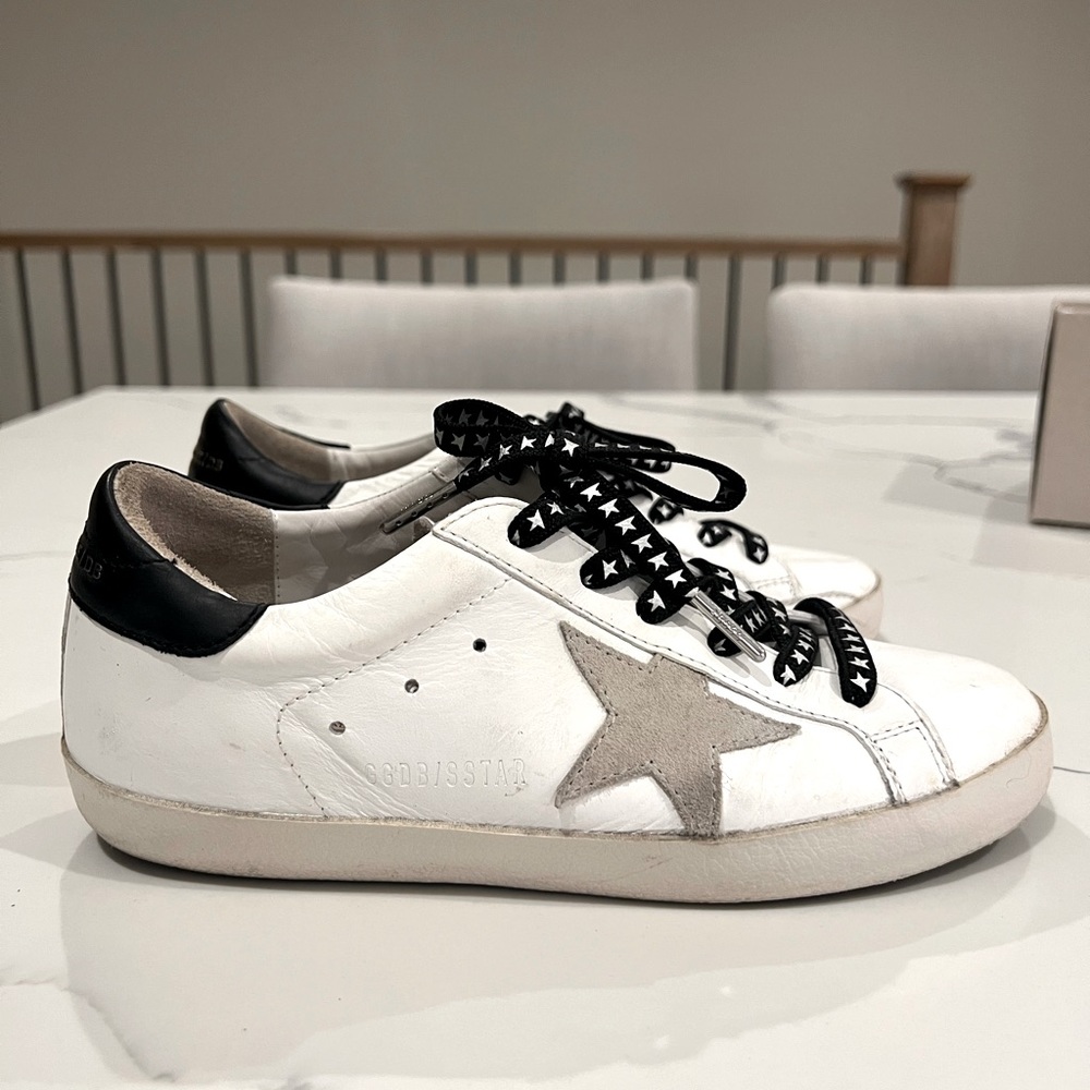 Golden Goose Superstar Sneakers with custom laces